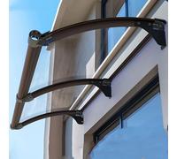 Auvent De Porte D'entrée,Abri Banne Entrée,Abris De Terrasse Contre La Pluie,Auvents Étanches en Alliage D'aluminium,Marquise en Polycarbonate,Anti-Soleil Protection (100x380cm,A)