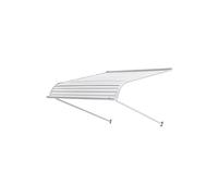 VEVOR Auvent de porte d'entrée 101,6x106,6 cm - Aluminium, stable, protection pluie/neige/soleil