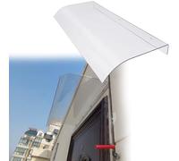 Auvent de Porte d'entrée en Polycarbonate 40x60 cm, Marquise Invisible, abri Protecteur Contre la Pluie, la Neige et Les intempéries (40x60CM)