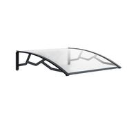 Auvent de Porte d'Entrée et fenêtre 100 x 120 cm - Polycarbonate Anti UV Marquise Extérieure Bras Polypropylène Art Plast