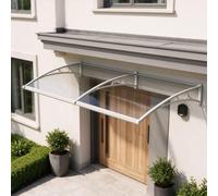 Auvent De Porte D'entrée Extérieur Auvent de Porte et fenêtre avecDrainage | Marquise extérieure adaptable entrée, fenêtre, balcon, terrasse.kit de visserie inclus, installation simple par soi-même.