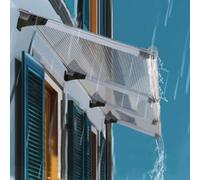 Auvent de Porte d'Entrée Toit Anti-UV,Protection Anti-Pluie,Auvent Fenêtre Porte Résistante Toit Abri,Facile à Monter,pour Balcon,Fenêtre,Extérieur,avec Accessoires (150x390cm)