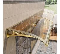 Auvent de porte d'extérieur - 80 x 230 cm - Protection UV - Protection contre la pluie et la neige - En polycarbonate - Drainage séparé - Parfait pour véranda, terrasse, fenêtre, entrée - Résistant