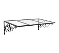 Auvent de porte en aluminium L120 x l80 cm incliné AMBAN