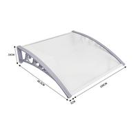Auvent De Porte Et Fenêtre Dimensions 100 × 60.5 cm ERROLVES Protection Pluie Soleil Pour Entrée Maison Et Fenêtres