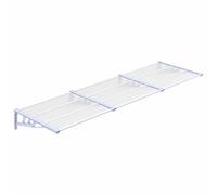 Auvent de porte Gris et transparent 297,5x90 cm Polycarbonate