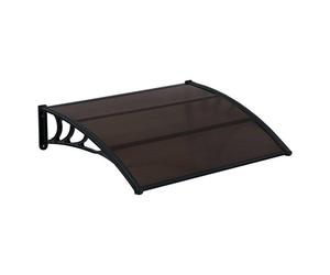 Auvent de porte - HELLOSHOP26 - Marquise d'accueil - Résistant aux intempéries - 150 x 100 cm - Noir