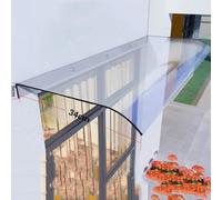 Auvent de porte invisible 50 x 70 cm givré pour porte d'entrée protège contre la pluie et les rayons UV du soleil pour abri de maison