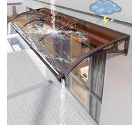 Auvent de Porte Large en Polycarbonate, 60x120cm, Avec Côtés, Extérieur | Auvent de porte avec protection latérale, idéal pour abri extérieur à l'entrée ou sur le patio