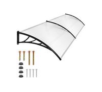 Auvent de porte Marquise Design moderne en arcade blanc transparent