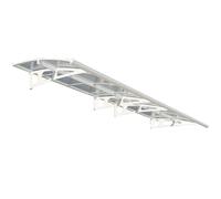 Palram Auvent de porte Bordeaux 4,47 m Marquise transparente 139x447 cm Blanc