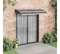 Auvent De Porte Noir 200x100 cm Polycarbonate | Cadre Aluminium Et Supports ABS, Installation Facile, Protection Pluie Neige, Pour Porte Fenetre Maison Magasin