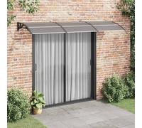 Auvent de Porte Noir 300x100 cm Polycarbonate | Cadre en Aluminium et ABS, Résistant aux Intempéries, Kit de Montage Inclus, Protection Pluie Neige