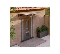 Auvent de porte Noir et transparent 199x90 cm Polycarbonate Noir et transparent G