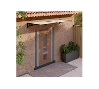 vidaXL Auvent de porte noir et transparent 239x90 cm Polycarbonate