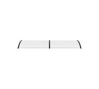 vidaXL Auvent de porte noir et transparent 300x75 cm PC