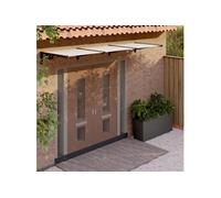 vidaXL Auvent de porte 358,5x90 cm Polycarbonate – Noir et transparent