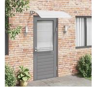 Auvent de porte - vidaXL - 120x80 cm - Gris et transparent - Polycarbonate - Anti-corrosion