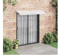 vidaXL Auvent de porte Gris et transparent 200x75 cm PC