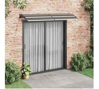 vidaXL Auvent de porte 240x75 cm - Polycarbonate noir - Anti-corrosion