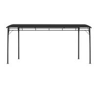 Auvent de protection solaire - 4 x 3 x 2,55 m - Anthracite | Pergola, acier revêtu par pulvérisation, toit pare-soleil en tissu, auvent de terrasse, fête de jardin, montage facile
