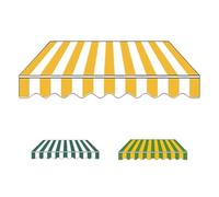 Auvent de qualité supérieure de 4,5 x 2,5 m - Toile de rechange pour terrasse, jardin et balcon - Résistante aux UV avec cantonnière - Options d'installation facile - 2/2,5/3/3,5/4 m