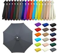 Auvent De Rechange For Parasol Terrasse En Tissu For Jardin À 6 Baleines Standard, Porte-à-faux, Parasols Suspendus Décalés - 2 M, ,7 , 3(J,3.3M/10.8FT-8 RIBS)