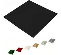 Auvent de Rechange Parasol Rectangulaire/Carré Toile de Remplacement 4/6/8 Baleines Bâche de Rechange pour Extérieur Terrasse(Noir,Square 2.7x2.7m)