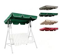 Auvent de Rechange pour Balançoire Extérieur, Toit de Remplacement pour Balancelle de Jardin 2 ou 3 Places Anti-UV pour Patio Cour Parc Porche(Green,190x132x15cm/75x52x6in)