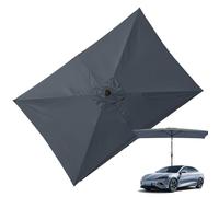 Auvent de rechange pour parasol d'extérieur - Parasol déporté rectangulaire de 2 x 3 m - Protection UV - Accessoires de jardin pour piscine, arrière-cour et marché, gris, Refer to description