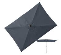 Auvent de rechange rectangulaire pour parasol déporté robuste pour terrasse, jardin et extérieur 2 x 3 m, gris, Refer to description