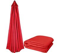 Auvent de Remplacement de Parapluie Rond 300cm/9,8 Pieds, Couverture d'ombrage de Patio Multicolore à 8 Nervures(Rosso)