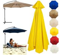 Auvent De Remplacement For Parasol Jardin En Porte-à-faux À 8 Nervures - Dessus Patio Avec Protection UV For Une Utilisation Extérieur(Yellow,2.7M/9FT-6 RIBS)