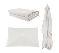 Auvent De Remplacement Pour Parasol 3x3m 2x3m 2x2m 8/6/4 Baleines, Protection UV Durable Housse Rechange Pour Parapluie Non Déporté, Grand Toile De Parasol Pour Cour Jardin Plage(Off-white,3X3m)