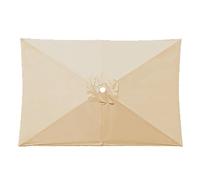 Auvent De Remplacement Pour Parasol 6 Baleines/8 Baleines, Toile De Rechange De Parasol Carré Rectangle 3x2m 3x3.0m, Housse De Polyester UV 50+(Beige,2.7x2.7m)