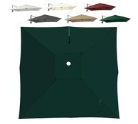 Auvent De Remplacement Pour Parasol Anti UV De Terrasse Toile De Rechange Pour Parasol Deporte 4x3 3x3 2.5x2.5m Carré 8 Baleine Rechange Toile De Parasol Déportée De Jardin(Green,2.5x2.5m)