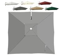 Auvent De Remplacement Pour Parasol Anti UV De Terrasse Toile De Rechange Pour Parasol Deporte 4x3 3x3 2.5x2.5m Carré 8 Baleine Rechange Toile De Parasol Déportée De Jardin(Light gray,3x3m)