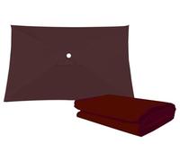 Auvent De Remplacement pour Parasol de Terrasse 3x3.0m 2.5x2.5m 2.7x2.7m Rectangle/Carré 6/8 Baleines Toile de Parasol Imperméable Pour Extérieur，Cour, Jardin, Plage(Color4,2.7x2.7m)