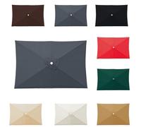 Auvent De Remplacement Pour Parasols De Terrasse 2x2/2.5x2.5/2.7x2.7/3x3m | Housse De Parapluie De Remplacement Extérieur, Toile de Parasol Rectangulaire, Rectangle Toile de Rechange pour Déporté