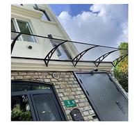 Auvent de terrasse avec support 0,8 x 2,4 m C Abri étanche pour porche protection terrasse couverture Slish Home Entrée Ning
