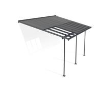 Auvent de terrasse en aluminium Sierra Cabrio Palram - Canopia 3 x 5,46 m anthracite Heat Block