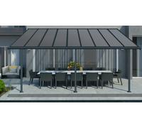 Auvent de terrasse en aluminium Sierra Palram - Canopia 3 x 5,46 m anthracite Heat Block