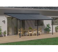 Auvent de terrasse en aluminium Sierra Palram - Canopia 3 x 6,1 m anthracite Heat Block