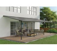 Auvent de terrasse en aluminium Sierra Palram - Canopia 3 x 7,3 m anthracite Heat Block
