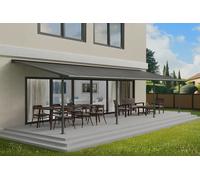 Auvent de terrasse en aluminium Sierra Palram - Canopia 3 x 9,15 m anthracite Heat Block