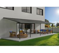 Auvent de terrasse en aluminium Sierra Palram - Canopia 3 x 9,71 m anthracite Heat Block