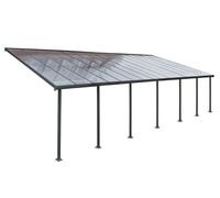 Auvent de terrasse Feria Palram - Auvent 4 x 10,3 m gris