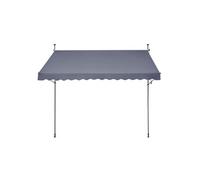 VEVOR Store de terrasse rétractable 138 x 47 pouces, protection solaire pour store avec manivelle manuelle, abri de terrasse Sunsetter Deck, réglable en hauteur de 86 à 122 pouces