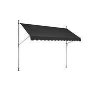 VEVOR Store de terrasse rétractable 138 x 47 pouces, protection solaire pour store avec manivelle manuelle, abri de terrasse Sunsetter Deck, hauteur réglable de 86 à 122 pouces, pour terrasse/balcon/j