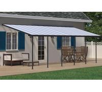 Auvent de terrasse Sierra Palram - Canopia 3 x 8,5 m alu gris